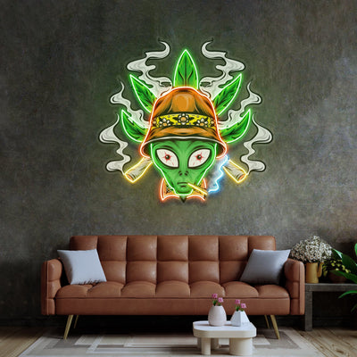 Addict Alien LED Neon Sign Light Pop Art - Neonzastudio