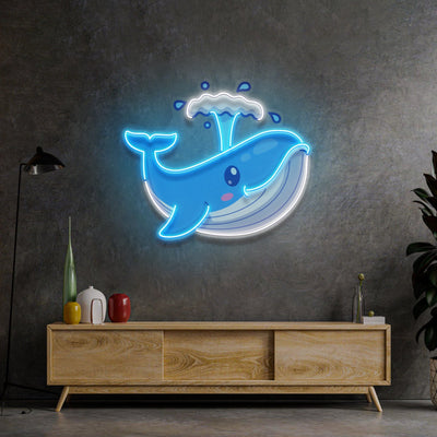 Baby Whale Spout LED Neon Sign Light Pop Art - Neonzastudio