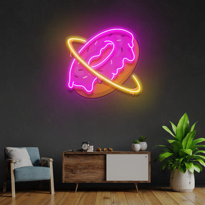 Doughnut Planet Led Neon Acrylic Artwork - Neonzastudio