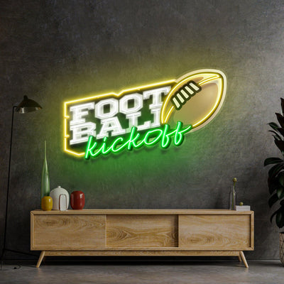 Football Kickoff Led Neon Acrylic Artwork - Neonzastudio