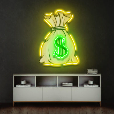 Money Bag Led Neon Acrylic Artwork - Neonzastudio