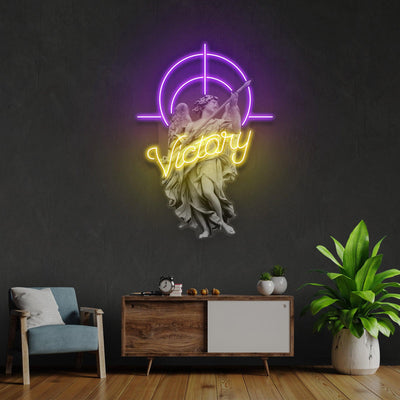 Victory Angel Led Neon Acrylic Artwork - Neonzastudio