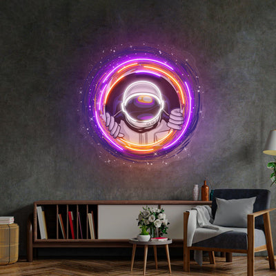 Astronauts Black Holes LED Neon Sign Light Pop Art - Neonzastudio