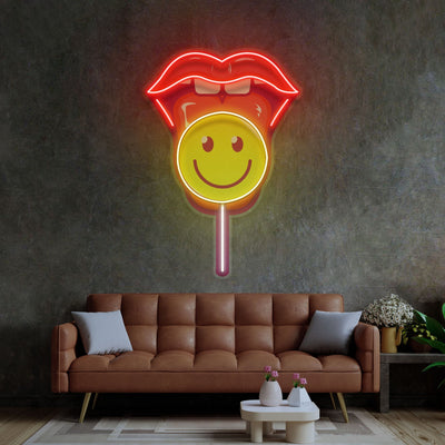 Lip Lolipop LED Neon Sign Light Pop Art - Neonzastudio